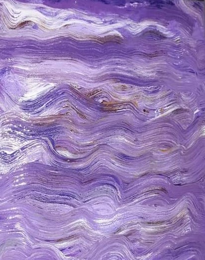 Purple Waves Painting